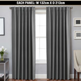 2x Blockout Curtains Blackout Curtain Draperies for Bedroom Living-2 Hanging way