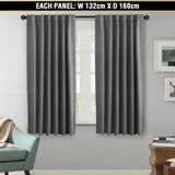 2x Blockout Curtains Blackout Curtain Draperies for Bedroom Living-2 Hanging way