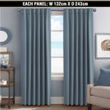 Blockout Rod Pocket Curtains Pair Blackout Thick Curtains for Bedroom Livingroom