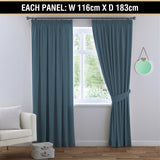 Blockout Curtains Bedroom Blackout Curtains Pencil Pleat Thermal Insulated Pair