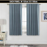 2x Blockout Curtains Blackout Curtain Draperies for Bedroom Living-2 Hanging way