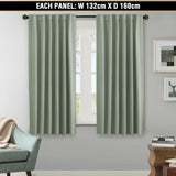 Blockout Rod Pocket Curtains Pair Blackout Thick Curtains for Bedroom Livingroom