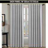 Blockout Rod Pocket Curtains Pair Blackout Thick Curtains for Bedroom Livingroom