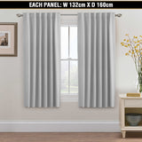 Blockout Rod Pocket Curtains Pair Blackout Thick Curtains for Bedroom Livingroom