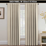 Blockout Rod Pocket Curtains Pair Blackout Thick Curtains for Bedroom Livingroom