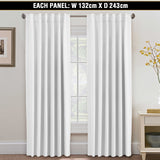 Blockout Rod Pocket Curtains Pair Blackout Thick Curtains for Bedroom Livingroom