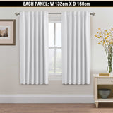 Blockout Rod Pocket Curtains Pair Blackout Thick Curtains for Bedroom Livingroom