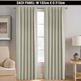 Blockout Rod Pocket Curtains Pair Blackout Thick Curtains for Bedroom Livingroom