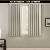 Blockout Rod Pocket Curtains Pair Blackout Thick Curtains for Bedroom Livingroom