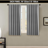 2x Blockout Curtains Blackout Curtain Draperies for Bedroom Living-2 Hanging way