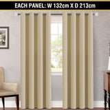 2X Blockout Curtains Blackout Window Curtain Draperies Pair Eyelet for Bedroom