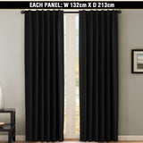 2x Blockout Curtains Blackout Curtain Draperies for Bedroom Living-2 Hanging way