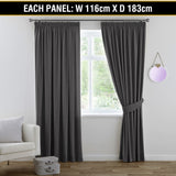 Blockout Curtains Bedroom Blackout Curtains Pencil Pleat Thermal Insulated Pair