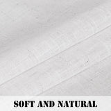 2x Natural Linen Blended Airy Curtains for Living Room Home Decor Soft Rich Material Light Reducing Bedroom Drape Panels