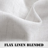 2x Natural Linen Blended Airy Curtains for Living Room Home Decor Soft Rich Material Light Reducing Bedroom Drape Panels