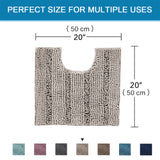 Toilet Mat U Shaped Bathroom Rug Bath Mat for Bathroom Non Slip Extra Soft Rug - (1 Piece - 50cm x 50cm U Shape)