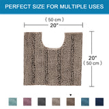 Toilet Mat U Shaped Bathroom Rug Bath Mat for Bathroom Non Slip Extra Soft Rug - (1 Piece - 50cm x 50cm U Shape)