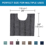 Toilet Mat U Shaped Bathroom Rug Bath Mat for Bathroom Non Slip Extra Soft Rug - (1 Piece - 50cm x 50cm U Shape)