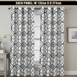 1 Pair Curtains Blockout Eyelet Living Room Curtains for Bedroom, Soft and Thick