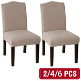 Dining Chair Covers Stretch Jacquard Parson Chair Slip Covers Washable 2/4/6 PCS