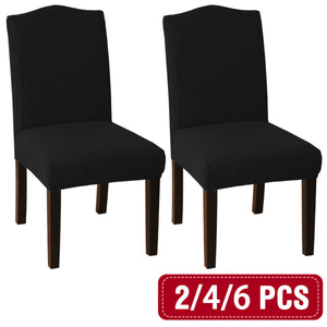 Dining Chair Covers Stretch Jacquard Parson Chair Slip Covers Washable 2/4/6 PCS