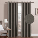 Home Decor Thermal Insulated Solid Linen Curtain Panel, set of 1 panel