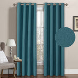 Home Decor Thermal Insulated Solid Linen Curtain Panel, set of 1 panel