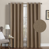 Home Decor Thermal Insulated Solid Linen Curtain Panel, set of 1 panel