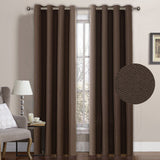 Home Decor Thermal Insulated Solid Linen Curtain Panel, set of 1 panel