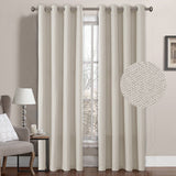 Home Decor Thermal Insulated Solid Linen Curtain Panel, set of 1 panel